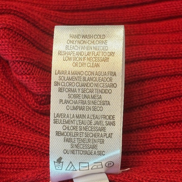Calvin Klein Cherry Knit Ribbed Sweater size L NWT - Picture 6 of 13